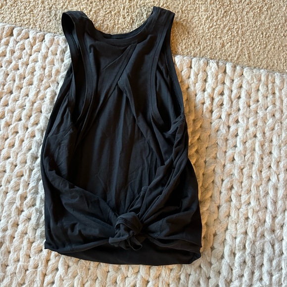 Lululemon black tie back tank size small - Picture 2 of 4